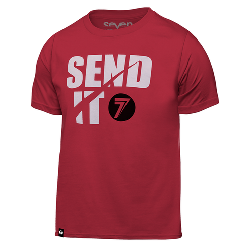Seven MX Casual Youth T-Shirt Send It Red
