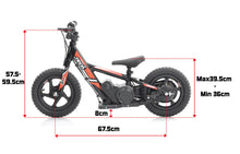 Load image into Gallery viewer, Revvi 12" Kids Electric Bike Red