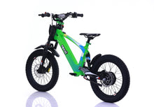 Load image into Gallery viewer, Revvi 18" Kids Electric Bike Green