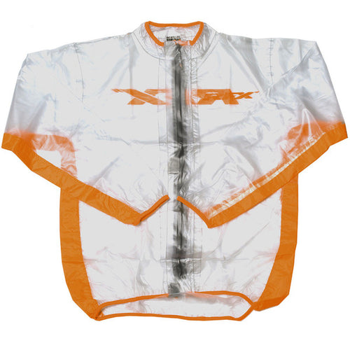 RFX Race Series Adult Wet Weather Motocross Jacket (Clear/Orange)