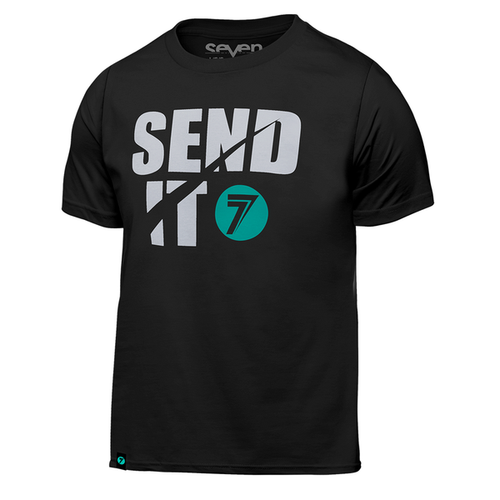 Seven MX Casual Youth T-Shirt Send It Black