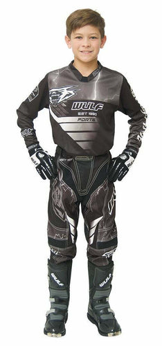 Wulfsport Forte Youth Motocross Kit Combo Black