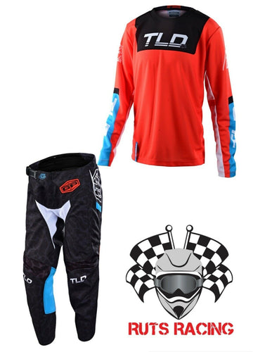 Troy Lee Designs GP Youth Motocross Kit Combo Fractura Orange/Black