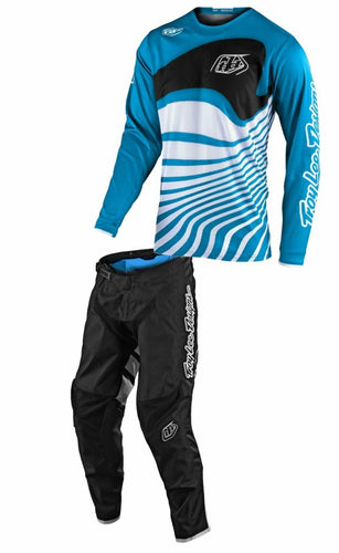 Troy Lee Designs GP Youth Drift Motocross Kit Combo Ocean/White