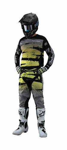 Troy Lee Designs GP Youth Motocross Kit Combo Brushed Black/Glo Green