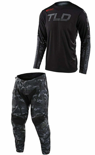 Troy Lee Designs Scout GP Recon Camo Grey Adult Motocross/Enduro Kit Combo