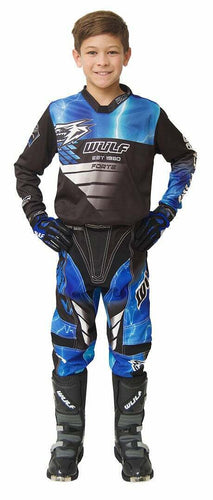 Wulfsport Forte Youth Motocross Kit Combo Blue