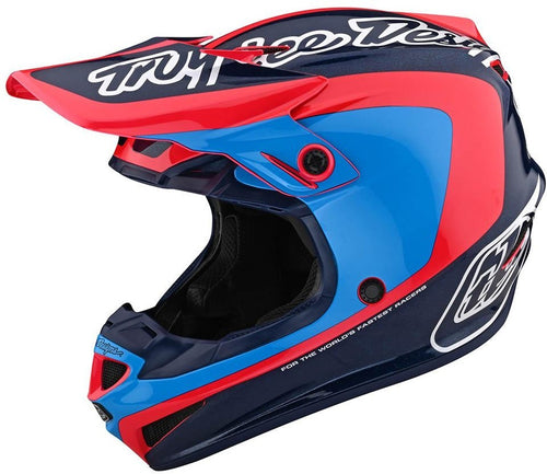 Troy Lee Designs SE4 Poly Corsa Adult Motocross Helmet LTD Edition One & Done Navy/Cyan